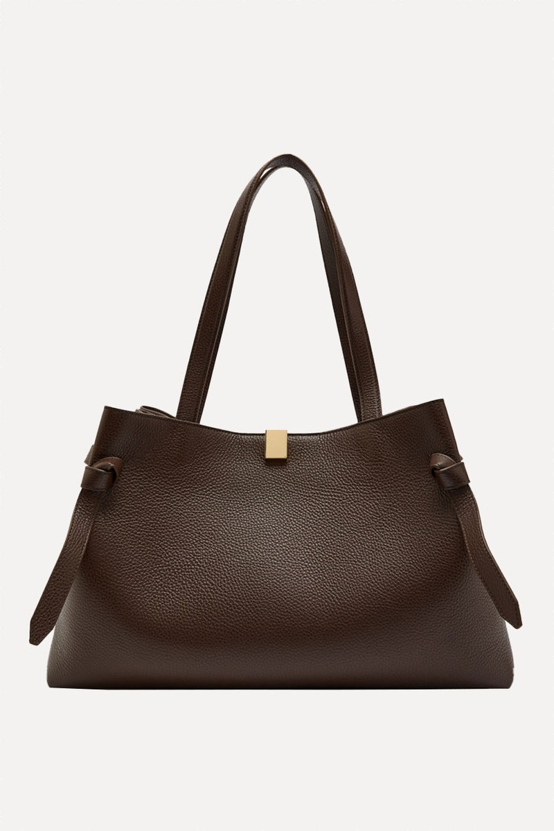 Gyoza Grained Leather Tote Bag from YUZEFI 