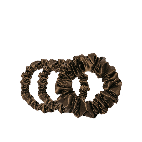 Set Of 3 Pure Silk Scrunchies from SLIP