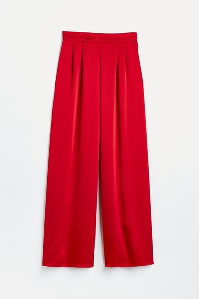 Wide Satin Trousers from H&M