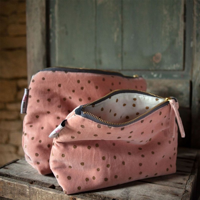 Rose Dotty Velvet Wash Bags  from Graham & Green