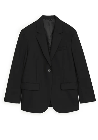 Oversized Wool Hopsack Blazer from Arket