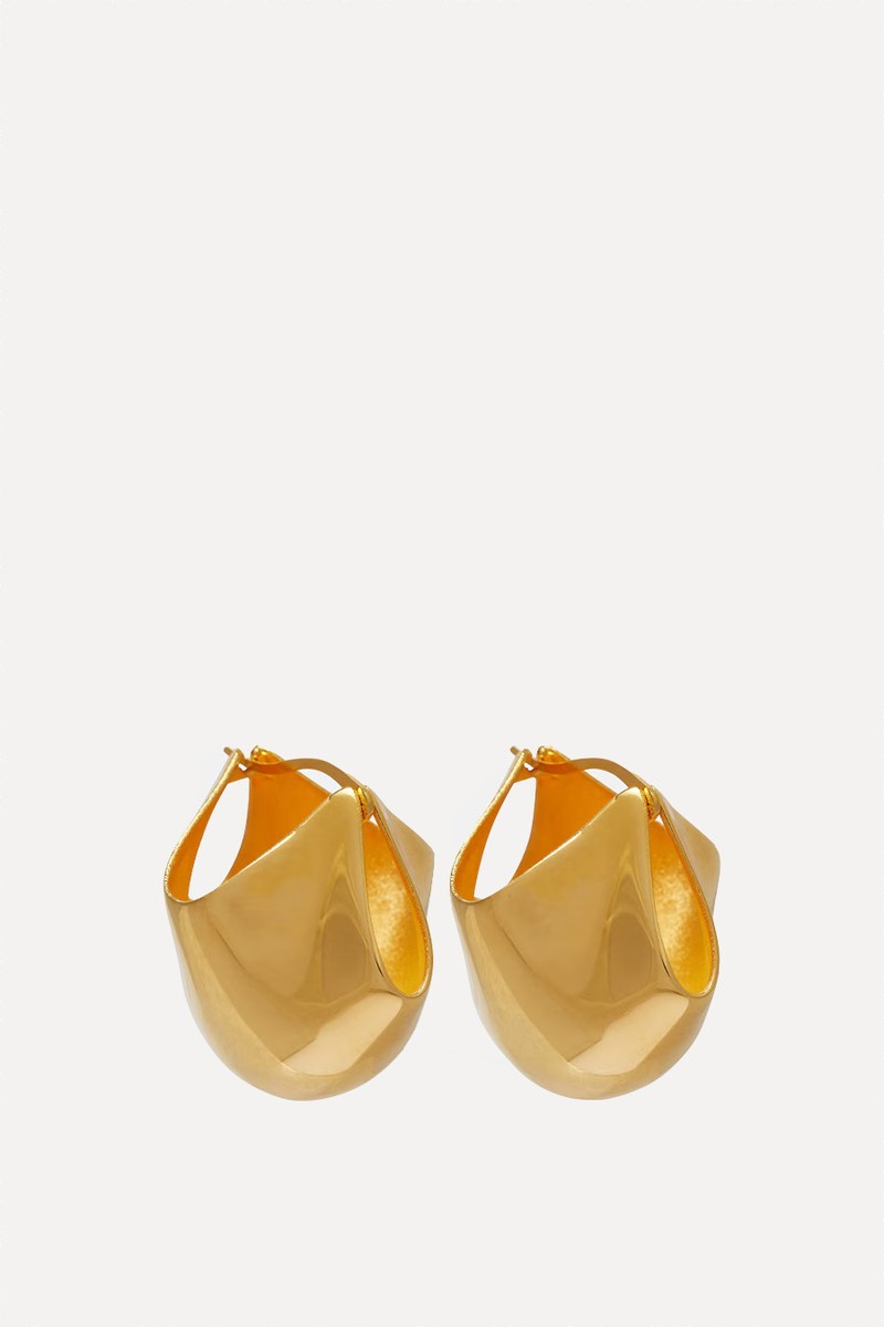 Lotus 18kt Gold-Plated Earrings from Khaite