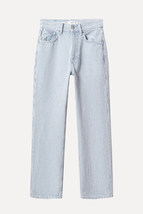 Straight Striped Jeans from Mango