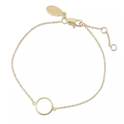 Kerey Fine Circle Gold Plated Chain Bracelet