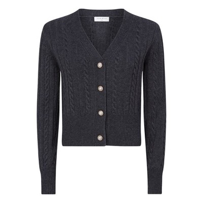 Cable-Knit Wool-Blend Cardigan from Sandro