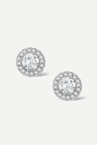 Ella Halo Lab Diamond Earrings