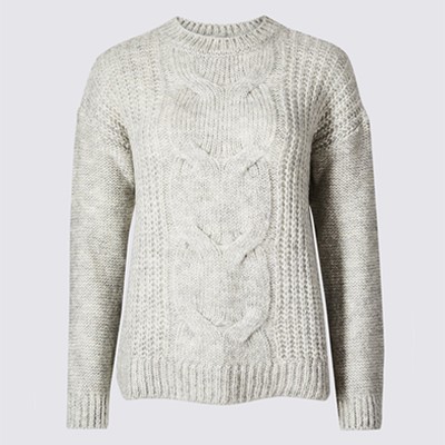 Cable Round Neck Jumper