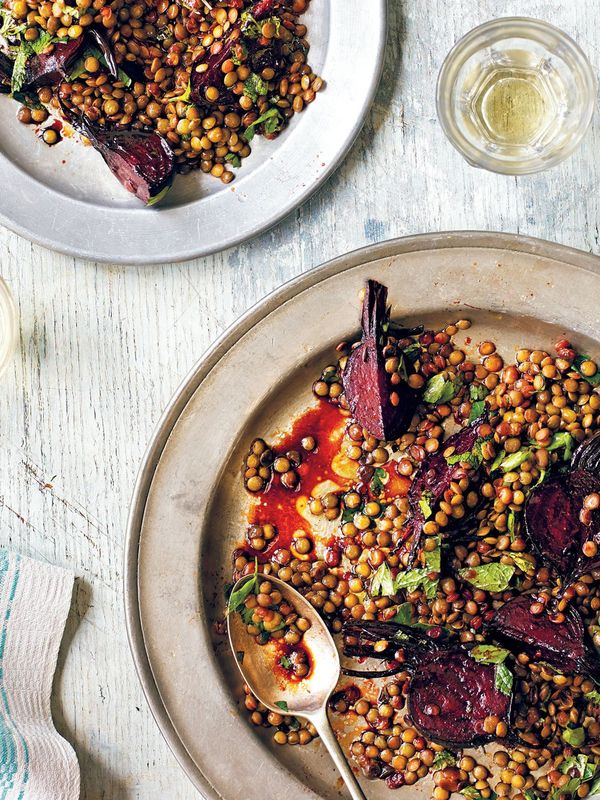 Salad Of Puy Lentils With Roasted Beetroot