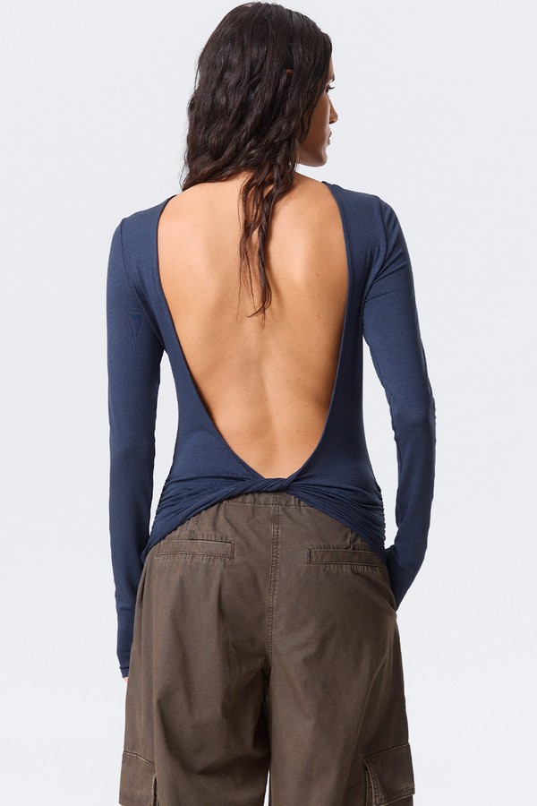 Open Back Long-Sleeved Top from Weekday 