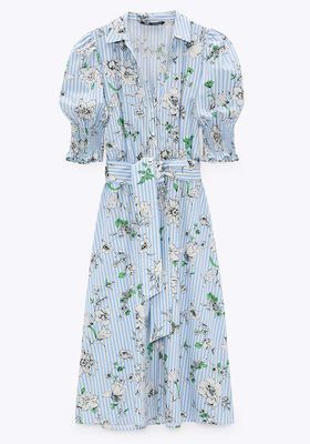 Printed Shirt Dress from Zara
