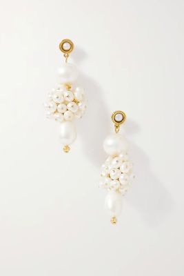 Demi Gold-Plated Pearl Earrings from Éliou
