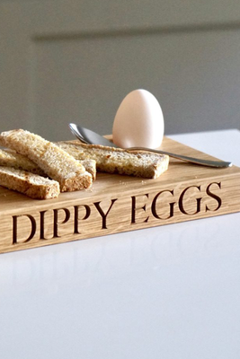 Personalised Oak Egg & Soldiers Board from Make Me Something Special