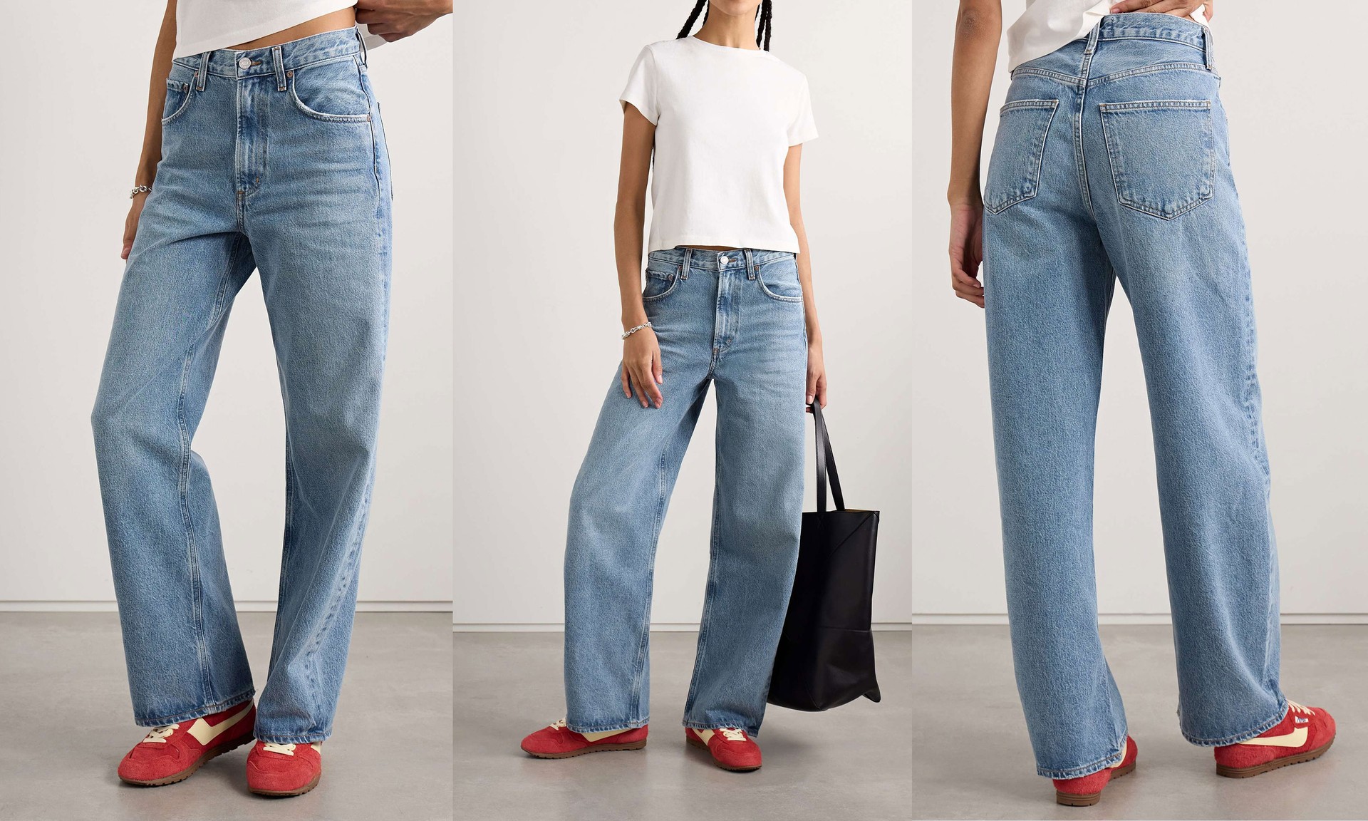 Low Curve Mid-Rise Straight-Leg Jeans from AGOLDE 