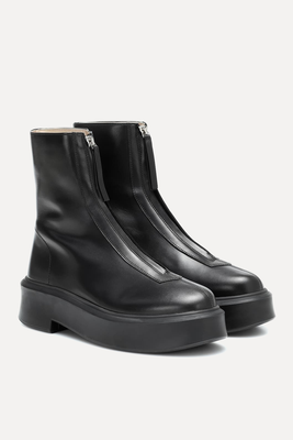 Zipped 1 Leather Ankle Boots from The Row