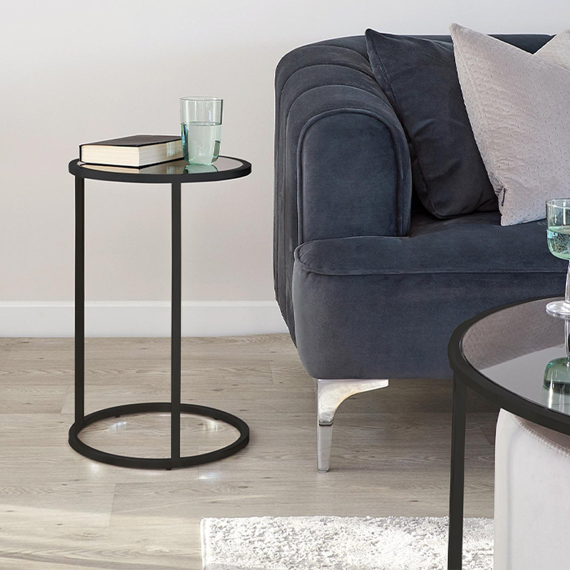 Thea Smoked Mirror Tray Table