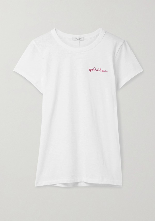Spread Love Embroidered T-Shirt