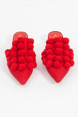 Red Pom Pom Shoes from Studio B Fashion