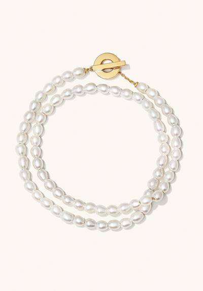 Bold Pearl Double Wrap Bracelet from Mejuri