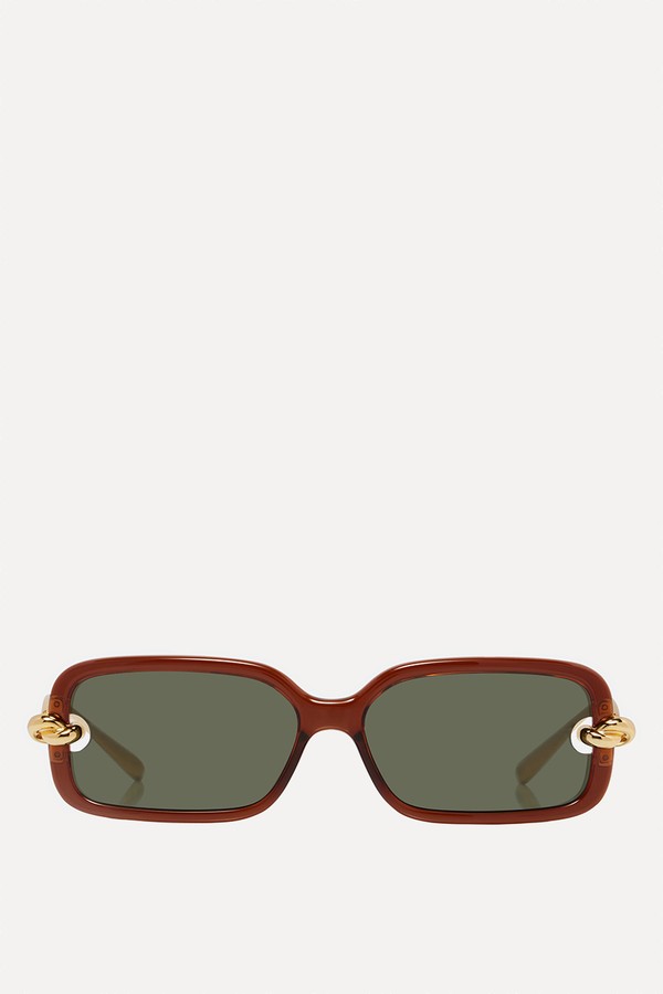 Knot Rectangular Sunglasses from Bottega Veneta