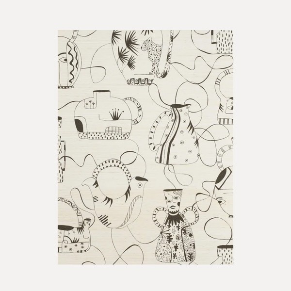Vases Masques Wallpaper from Pierre Frey