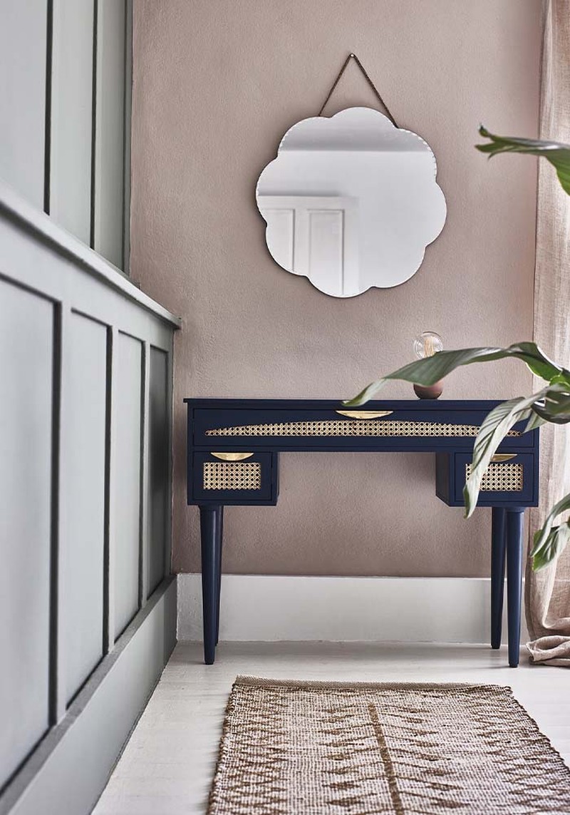 Klara Scallop Flower Hanging Wall Mirror from Oliver Bonas