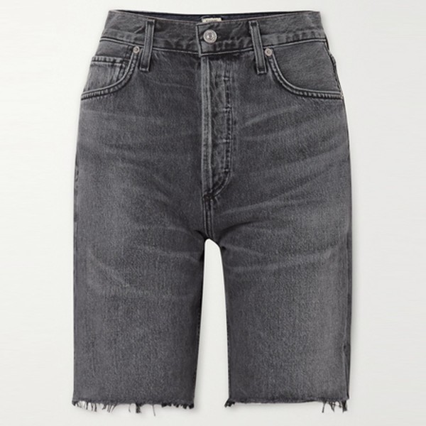 Claudette Frayed Organic Denim Shorts from Citizens Of Humanity 