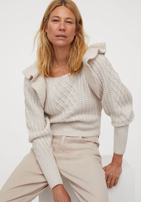 Cable-Knit Flounced Jumper from H&M