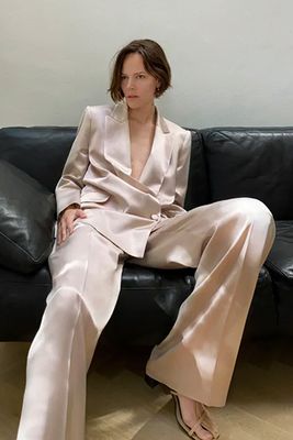 Limited Edition Wide-Leg Satin Trousers