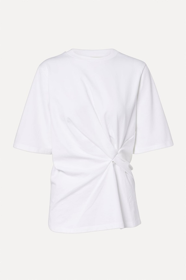 Gathered Cotton Jersey T-Shirt from  Róhe