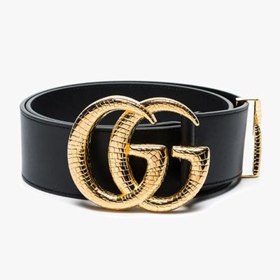 Black GG Marmont Leather Belt from Gucci