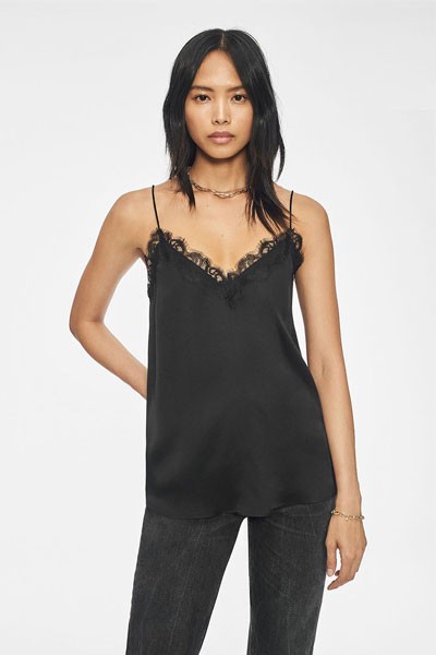 Belle Silk Camisole Black