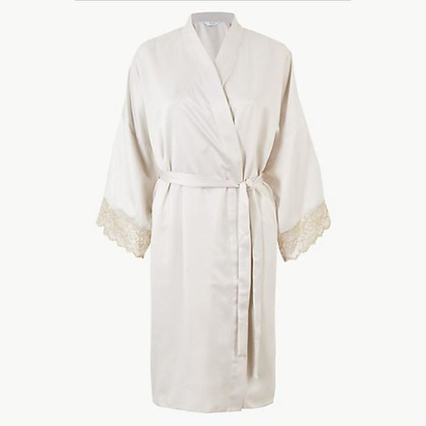  Bridal Satin Wrap Short Dressing Gown