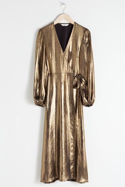 Metallic Satin Midi Dress from & Other Stories