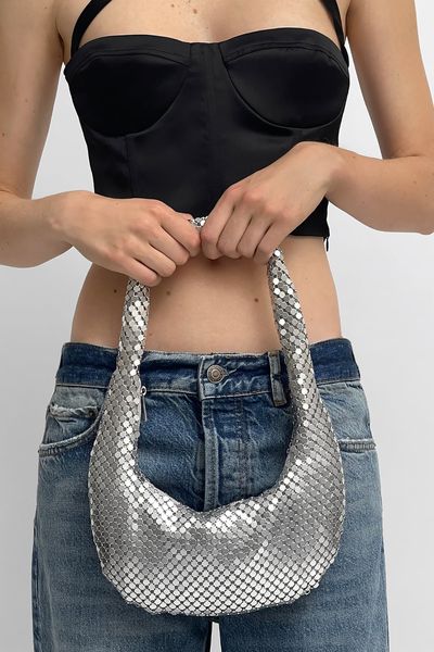 Shoulder Bag With Metallic Mesh from Zara