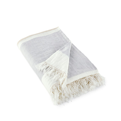 Nizza Striped Linen Throw from AM.PM