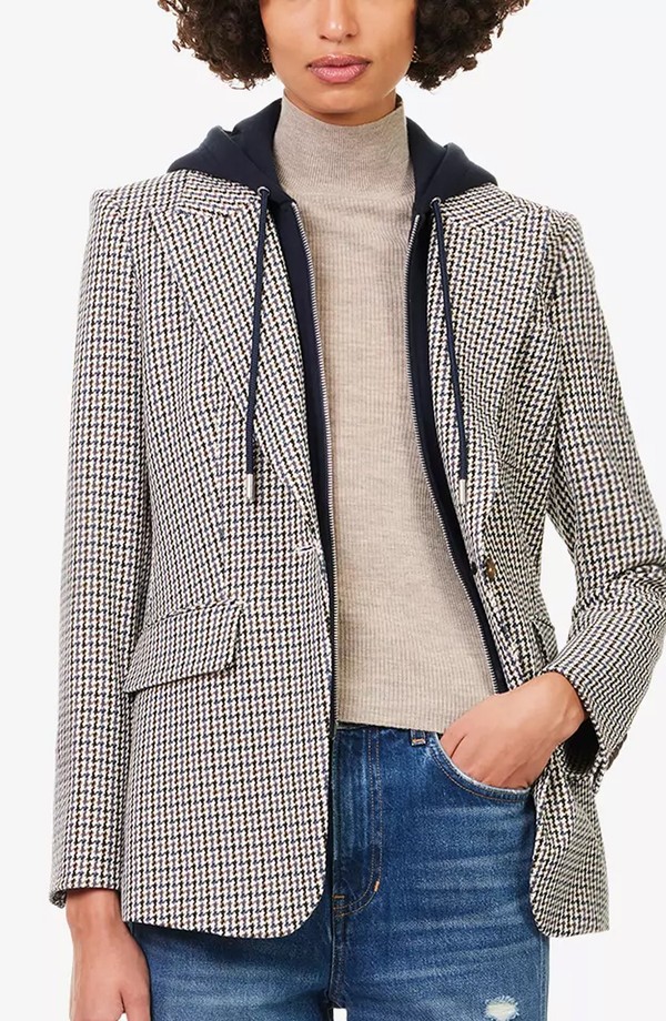 Exclusive: Livvy Dickey Hooded Stretch-Cotton Blend Jacket