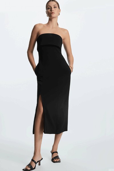 Layered Bandeau Midi Dress