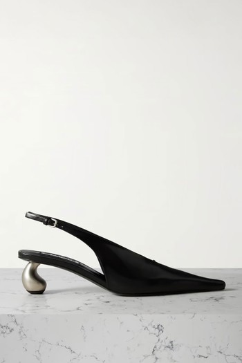 Pointy Goccia Leather Slingback Pumps from Jil Sander