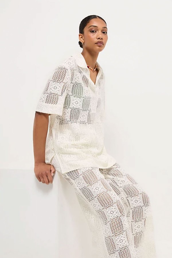 Square Crochet Trousers  from George At Asda