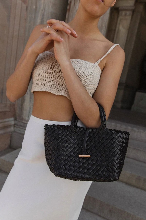 Mini Leather Basket Bag from Liffner