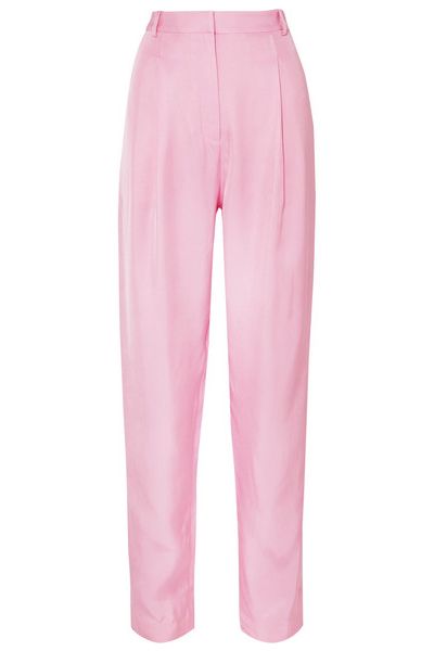 Satin-Twill Tapered Pants from Tibi