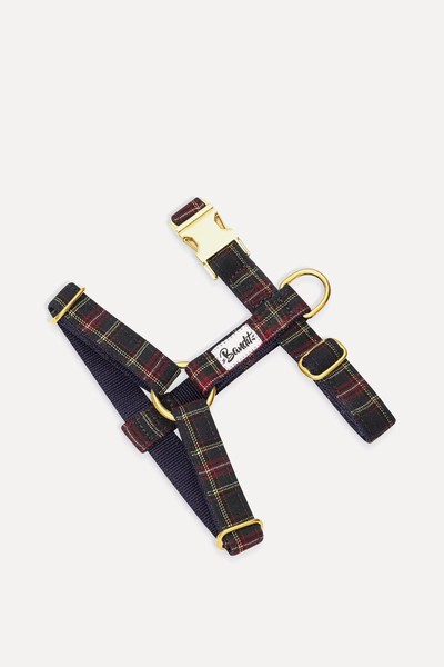 Oh My Lord Tartan-Print Woven Dog Harness from French Bandit