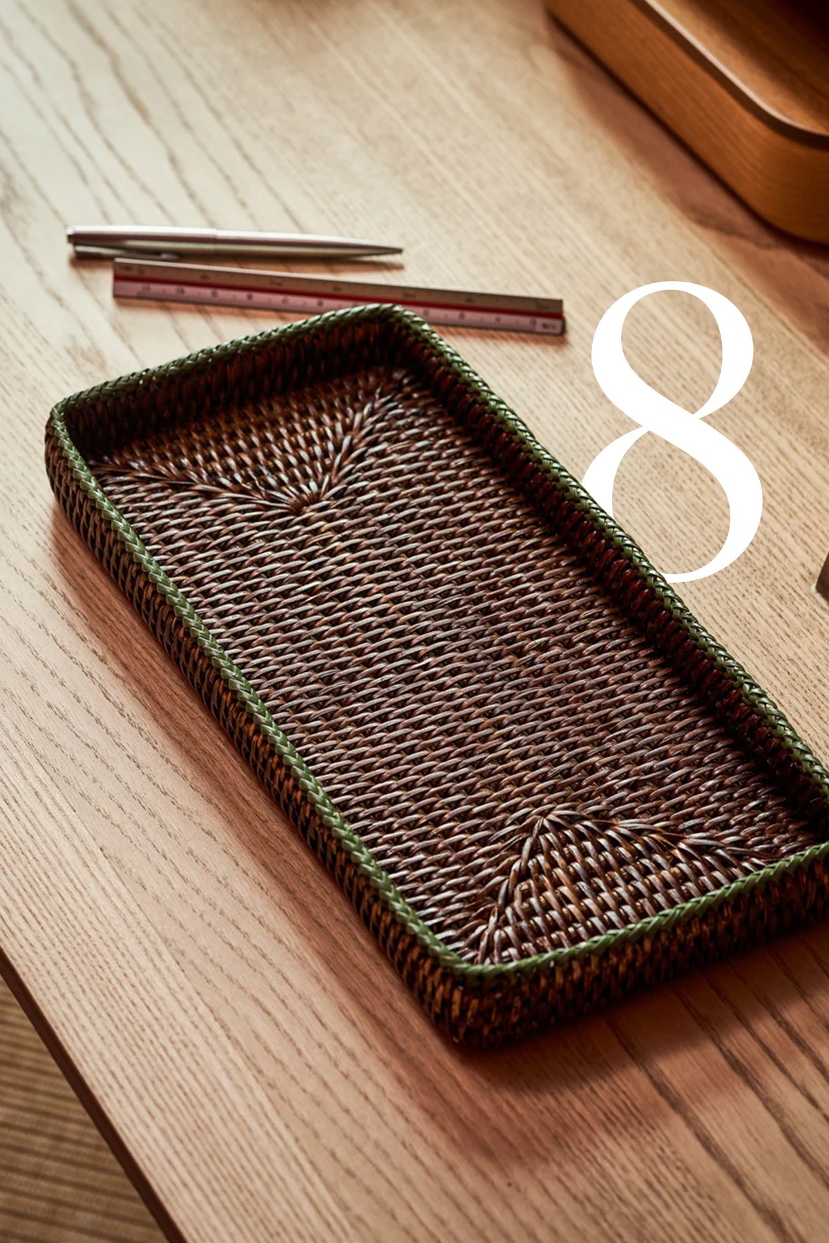 Ma Ma Lay Rattan Tray from Kalinko