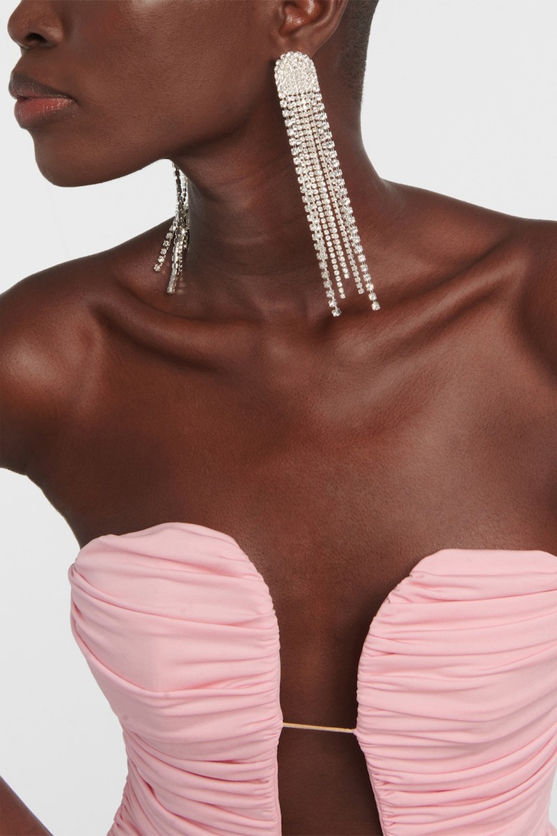 Crystal-Embellished Drop Earrings from Magda Butrym