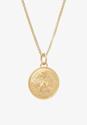 Zodiac Coin Virgo Short 22ct Gold-Plated Sterling Silver Necklace from Rachel Jackson