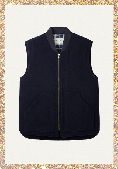 Navy Gilet, £225 | Sirplus