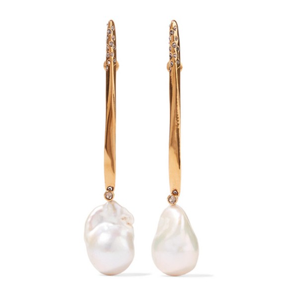 Gold-Tone Pearl Earrings from Alexander Mc Queen