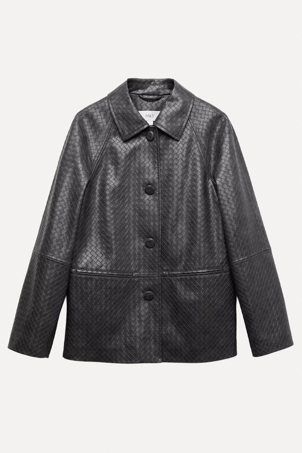 Textured Faux Leather Jacket from Marks & Spencer