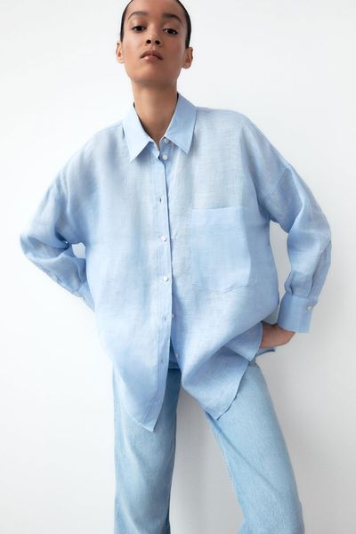 Linen Shirt With Pockets