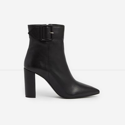 Leather Ankle Boots With Ankle Buckle from The Kooples